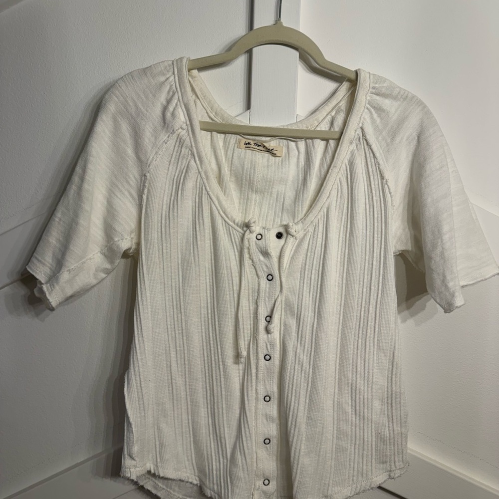 We The Free Cream Button-Down Shirt - Picture 1 of 3